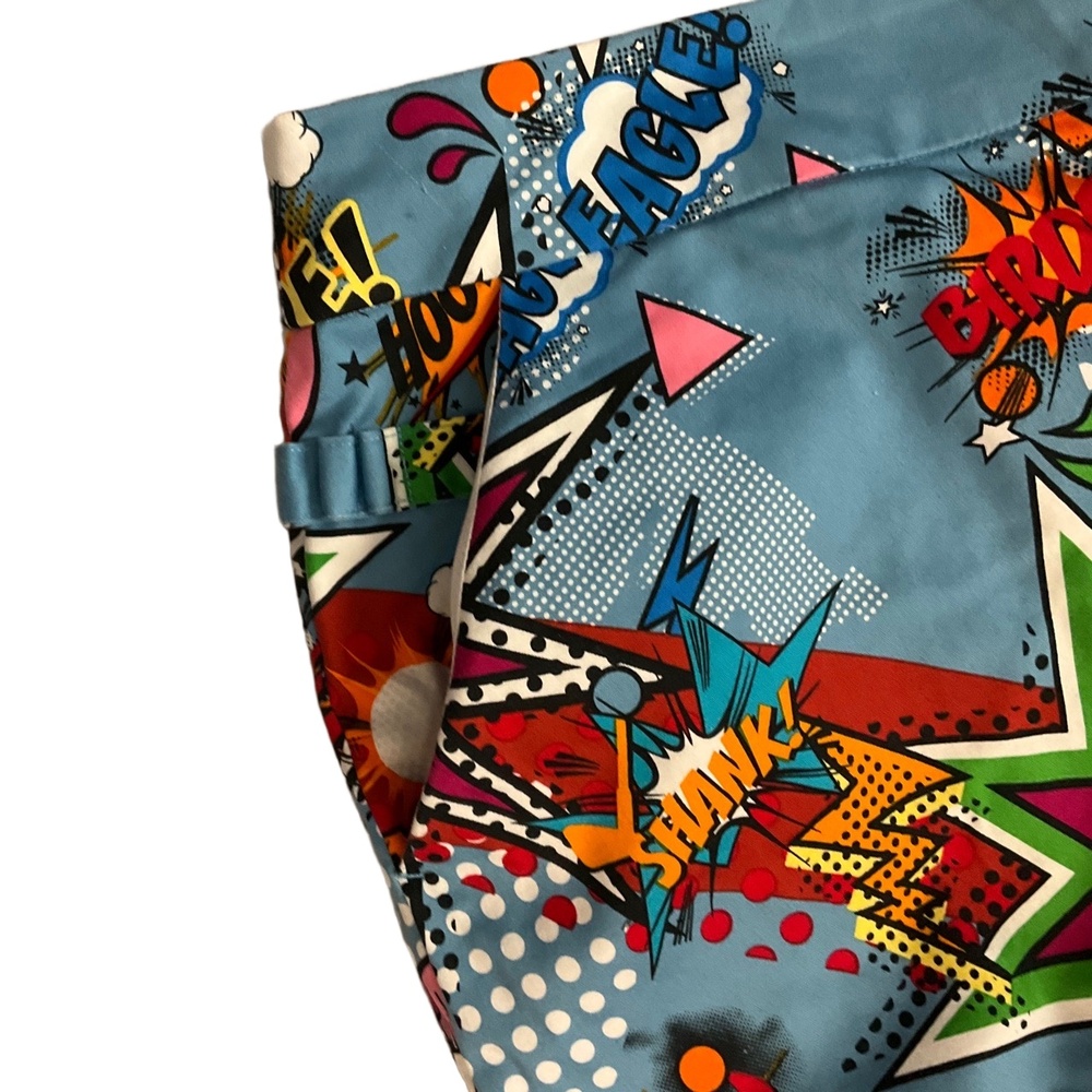 NWOT Royal & Awesome Multicolored Comic‎ Print Retro Skirt With Pockets Size 6 - Picture 8 of 9